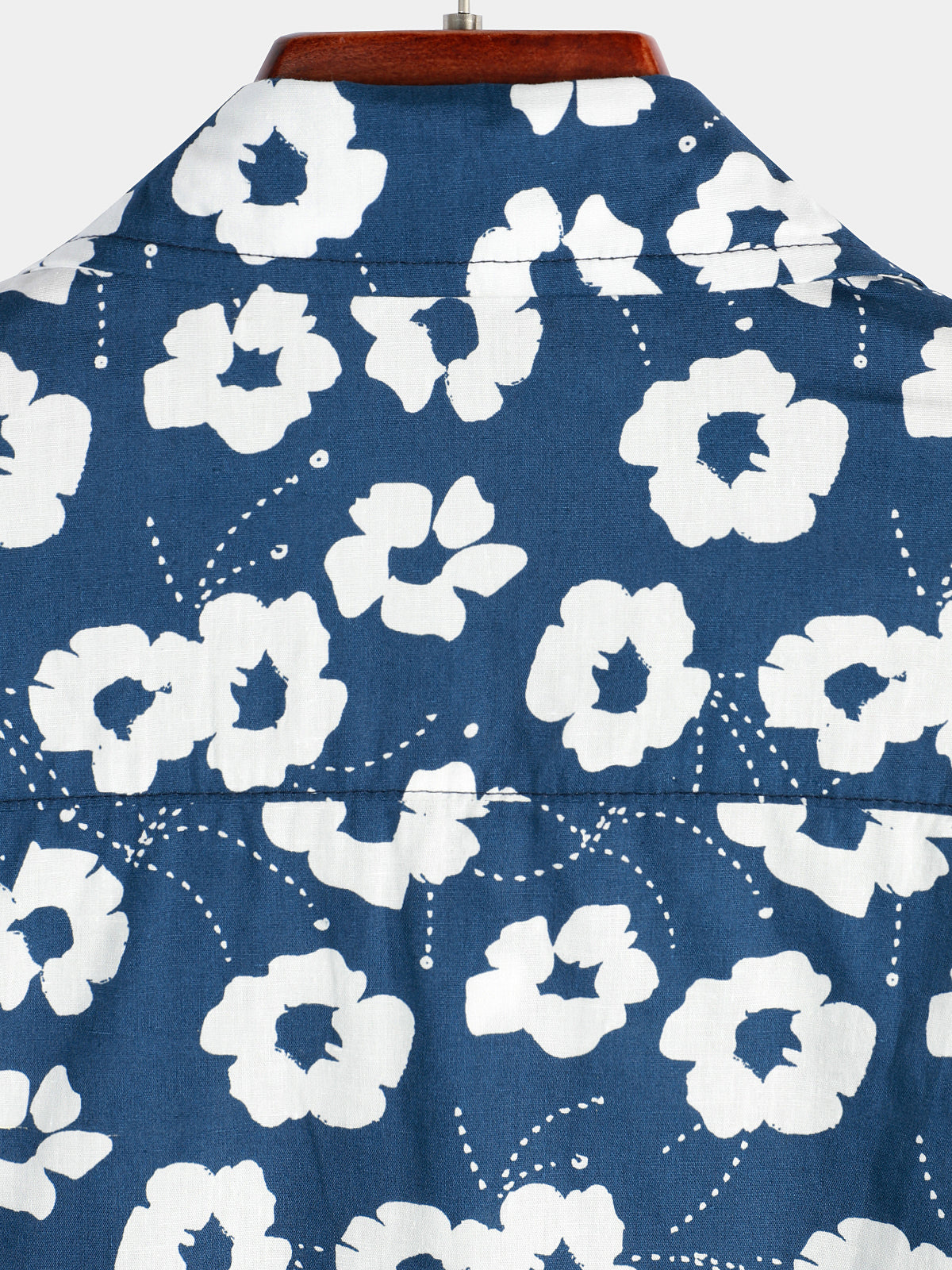 Camicia casual in cotone traspirante con stampa floreale da uomo