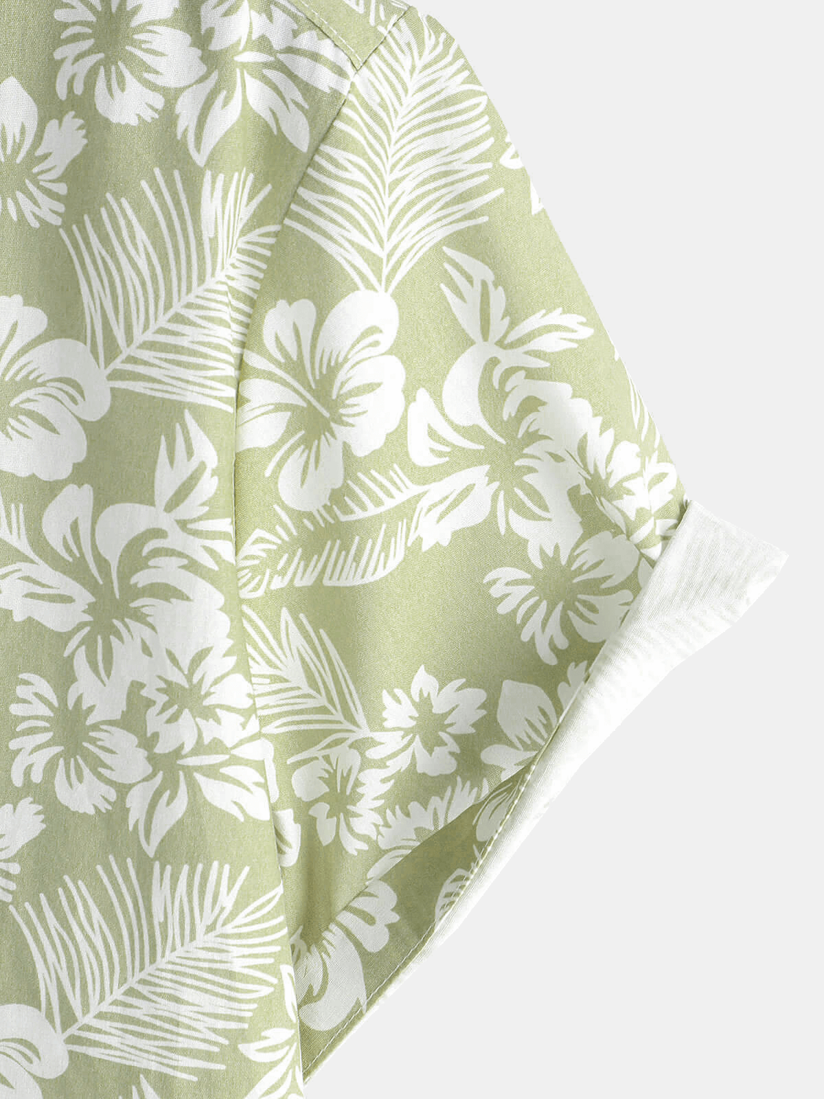 Camicia a maniche corte da uomo hawaiana verde per le feste