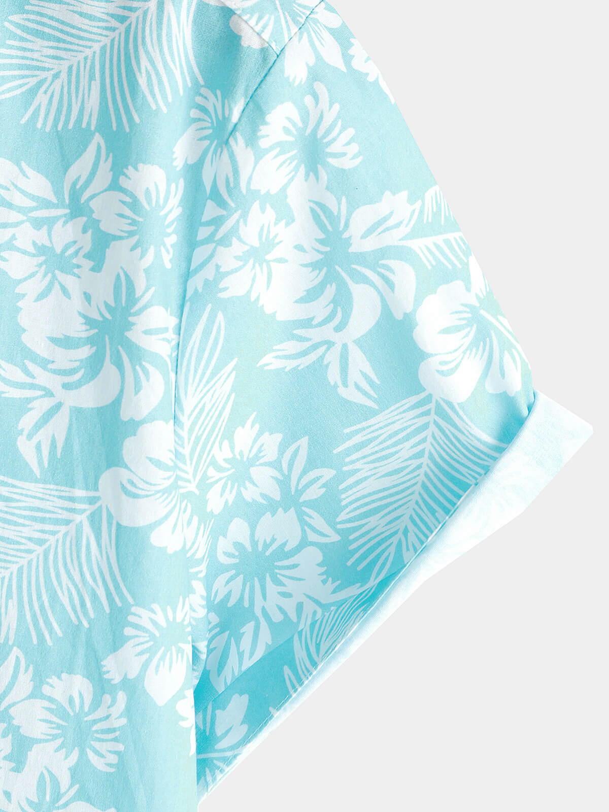 Camicia hawaiana floreale blu da uomo