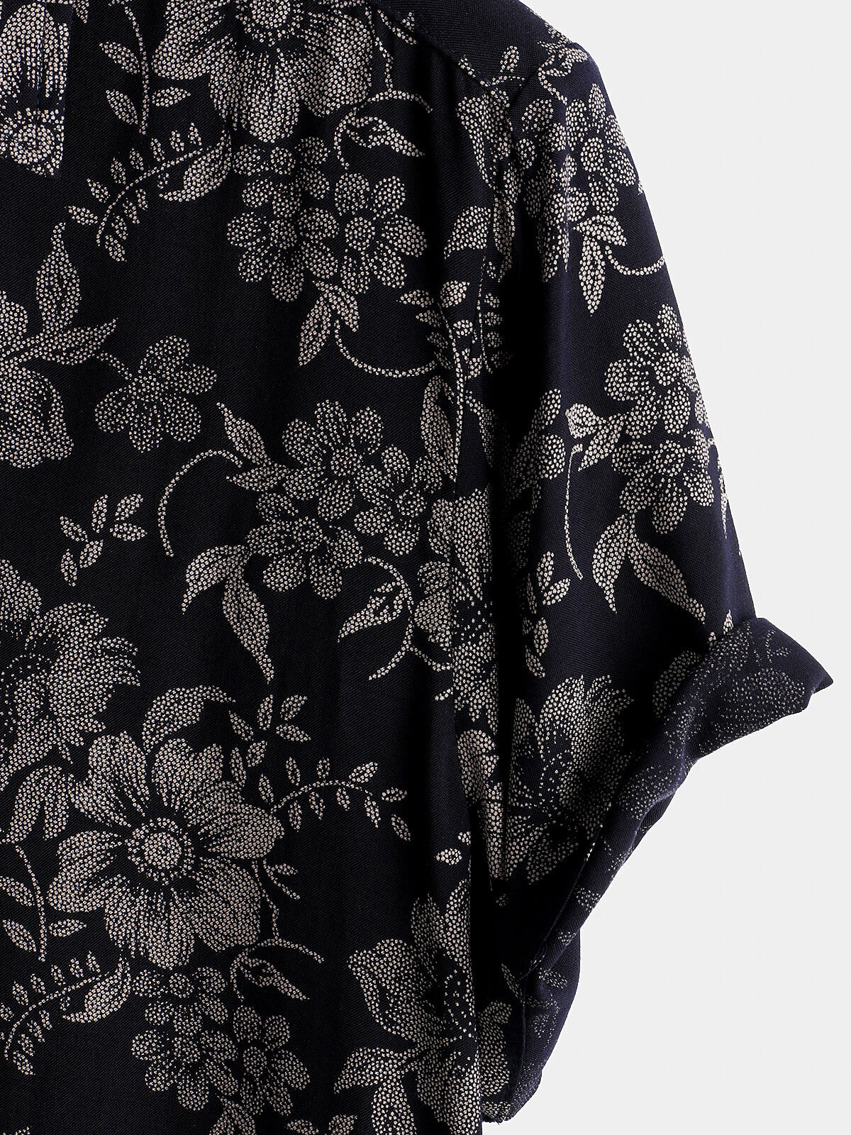 Camicia a maniche corte vintage con stampa floreale da uomo