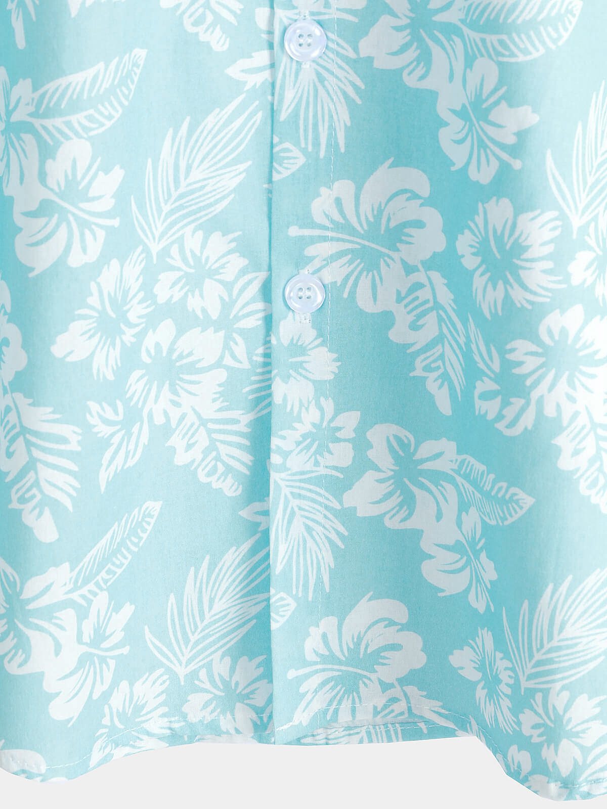Camicia hawaiana floreale blu da uomo