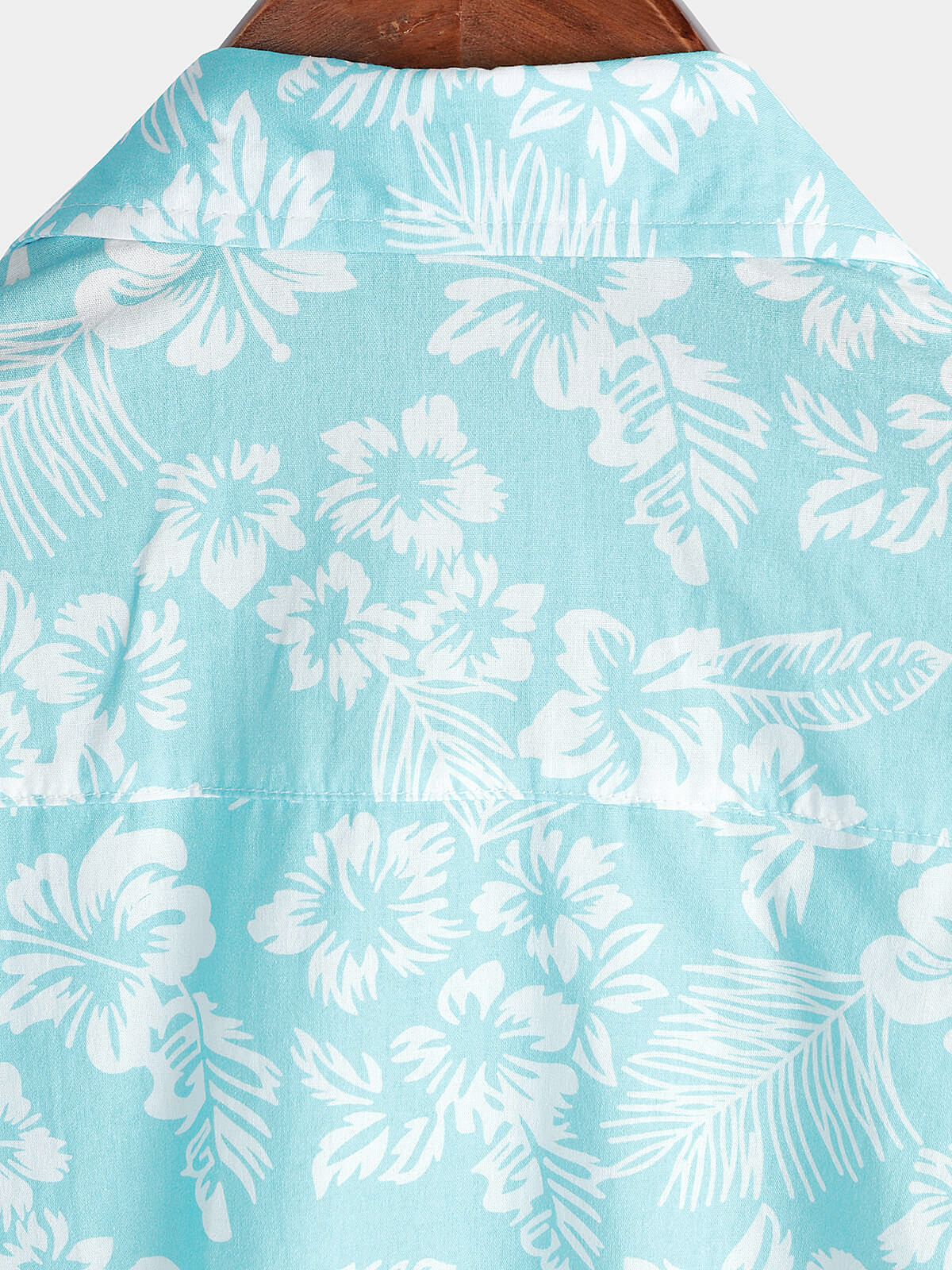 Camicia hawaiana floreale blu da uomo