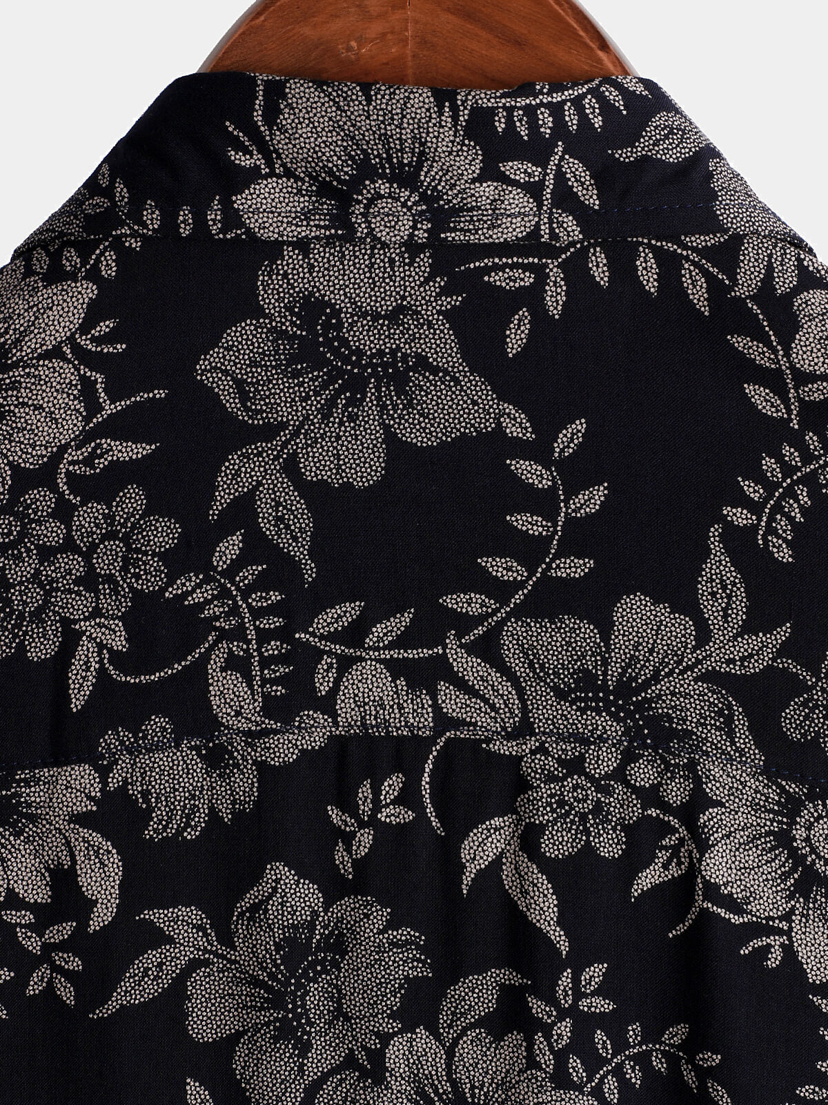 Camicia a maniche corte vintage con stampa floreale da uomo