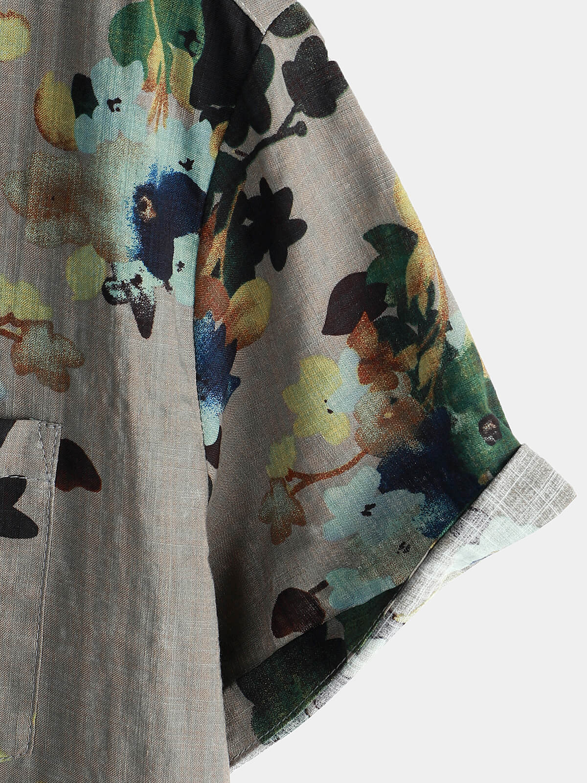 Camicia da spiaggia in cotone a maniche corte da uomo