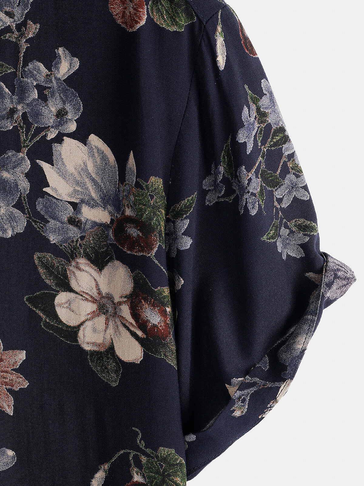 Camicia da uomo vintage blu navy a maniche corte per le feste