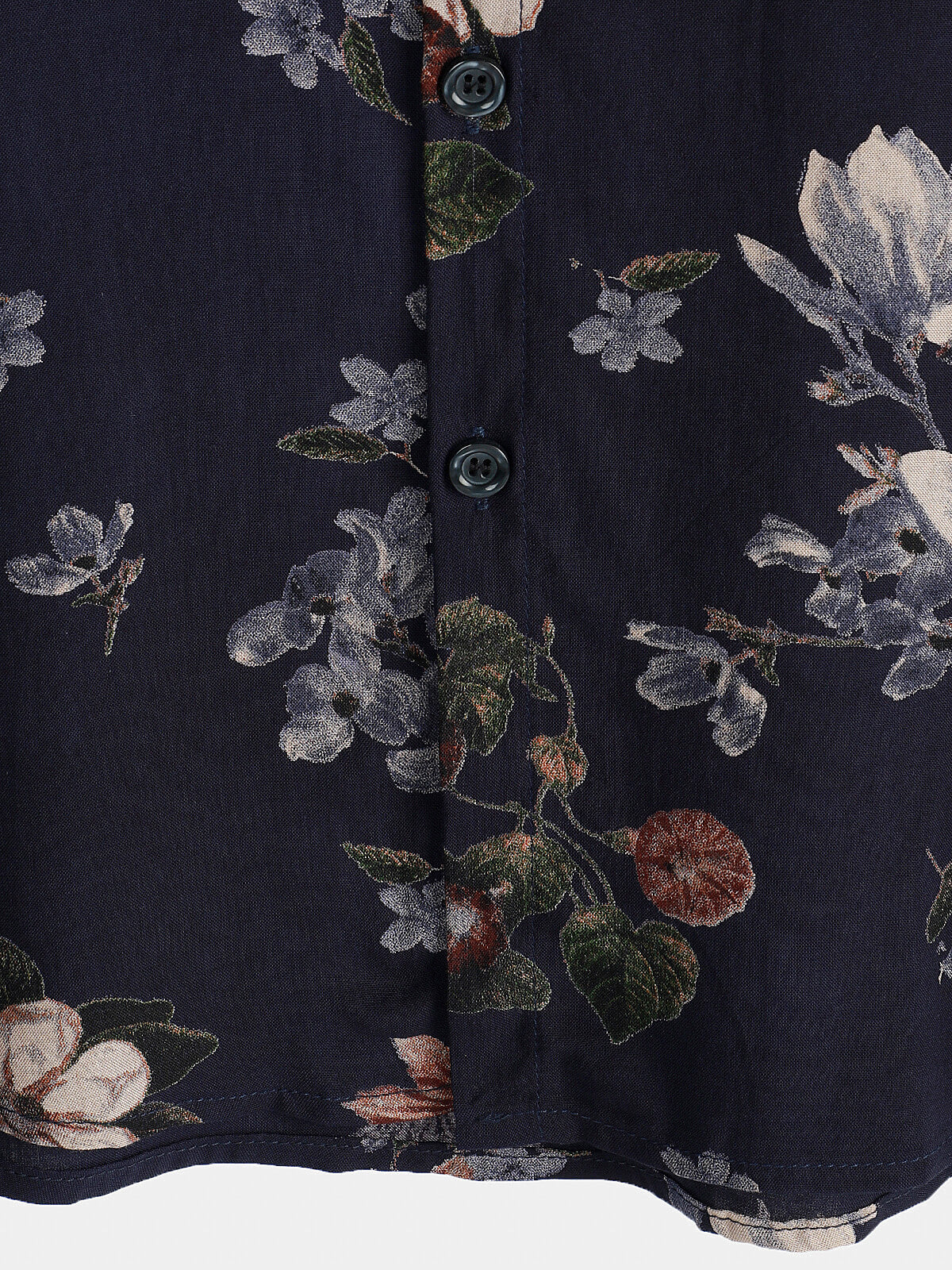 Camicia da uomo vintage blu navy a maniche corte per le feste