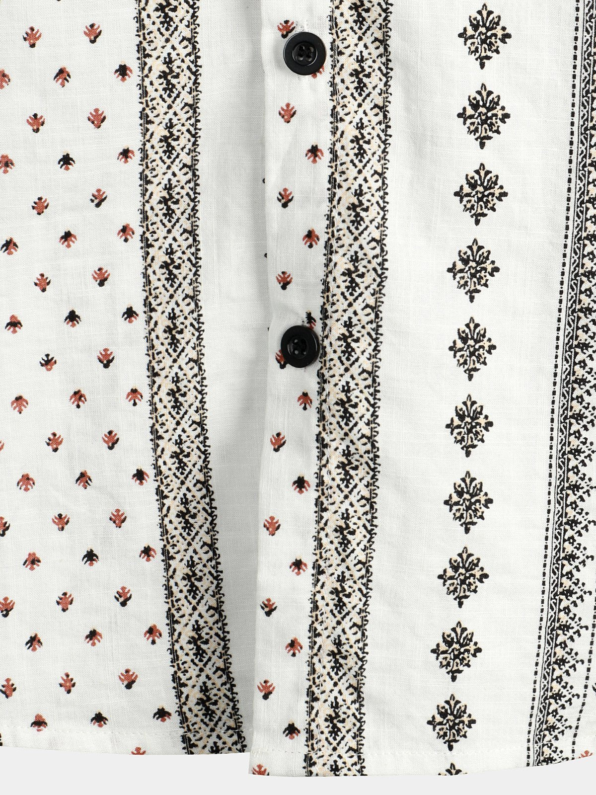 Camicia a maniche corte in cotone a righe bianche vintage da uomo