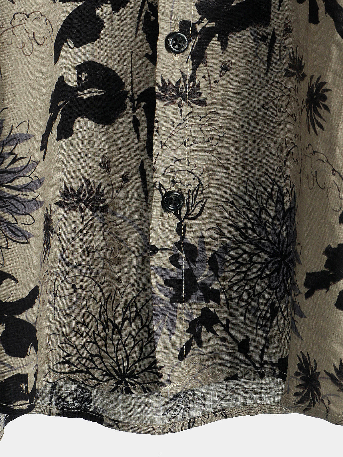 Camicia a maniche corte con stampa floreale vintage da uomo