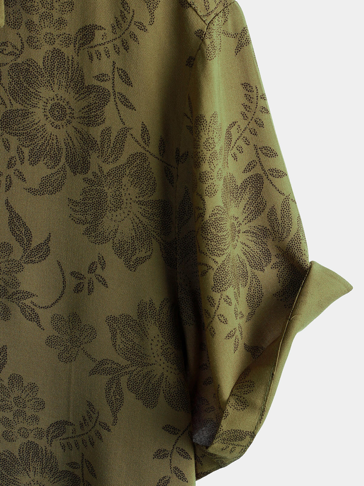 Camicia verde floreale vintage da uomo