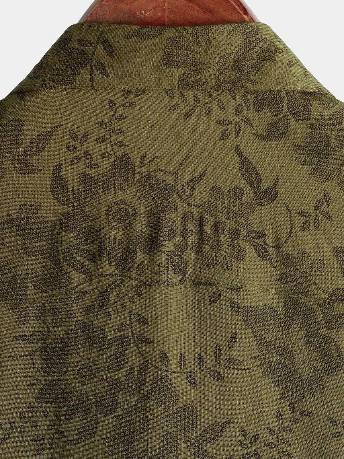 Camicia verde floreale vintage da uomo