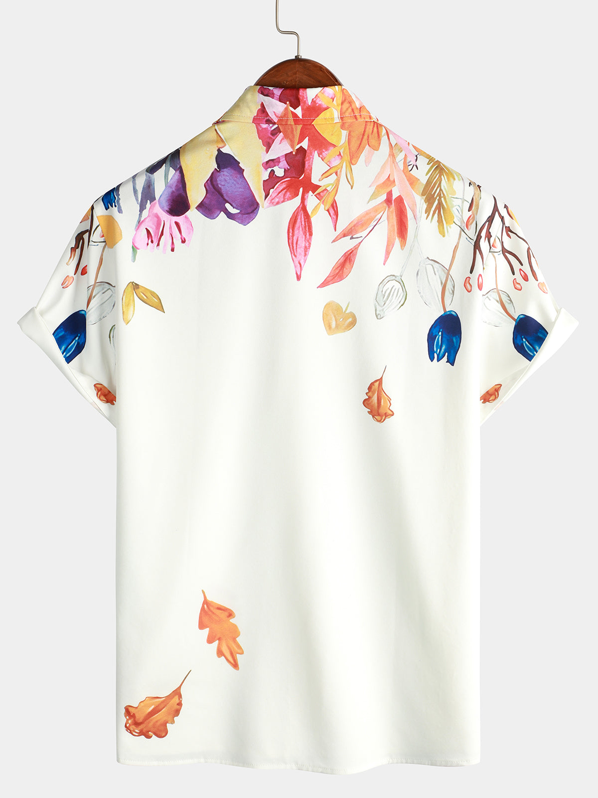 Camicia da spiaggia casual floreale a maniche corte da uomo