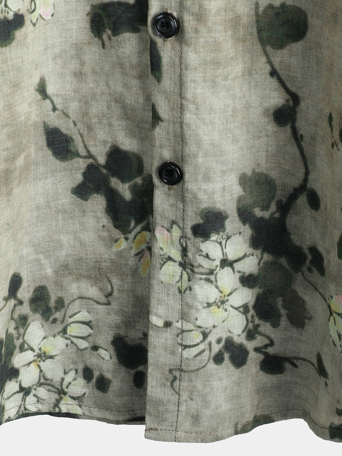 Camicia a maniche corte in cotone floreale vintage da uomo