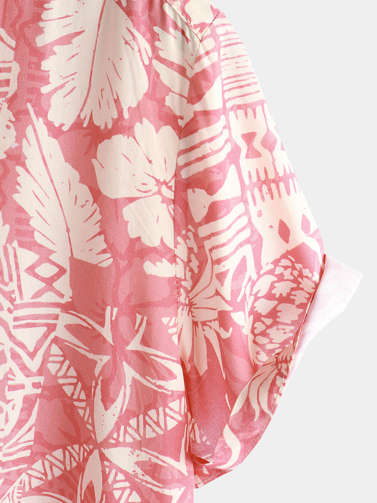Camicia floreale tropicale rosa per uomo