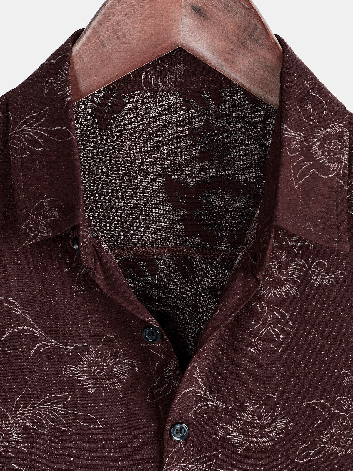 Camicia a maniche corte con stampa floreale da uomo