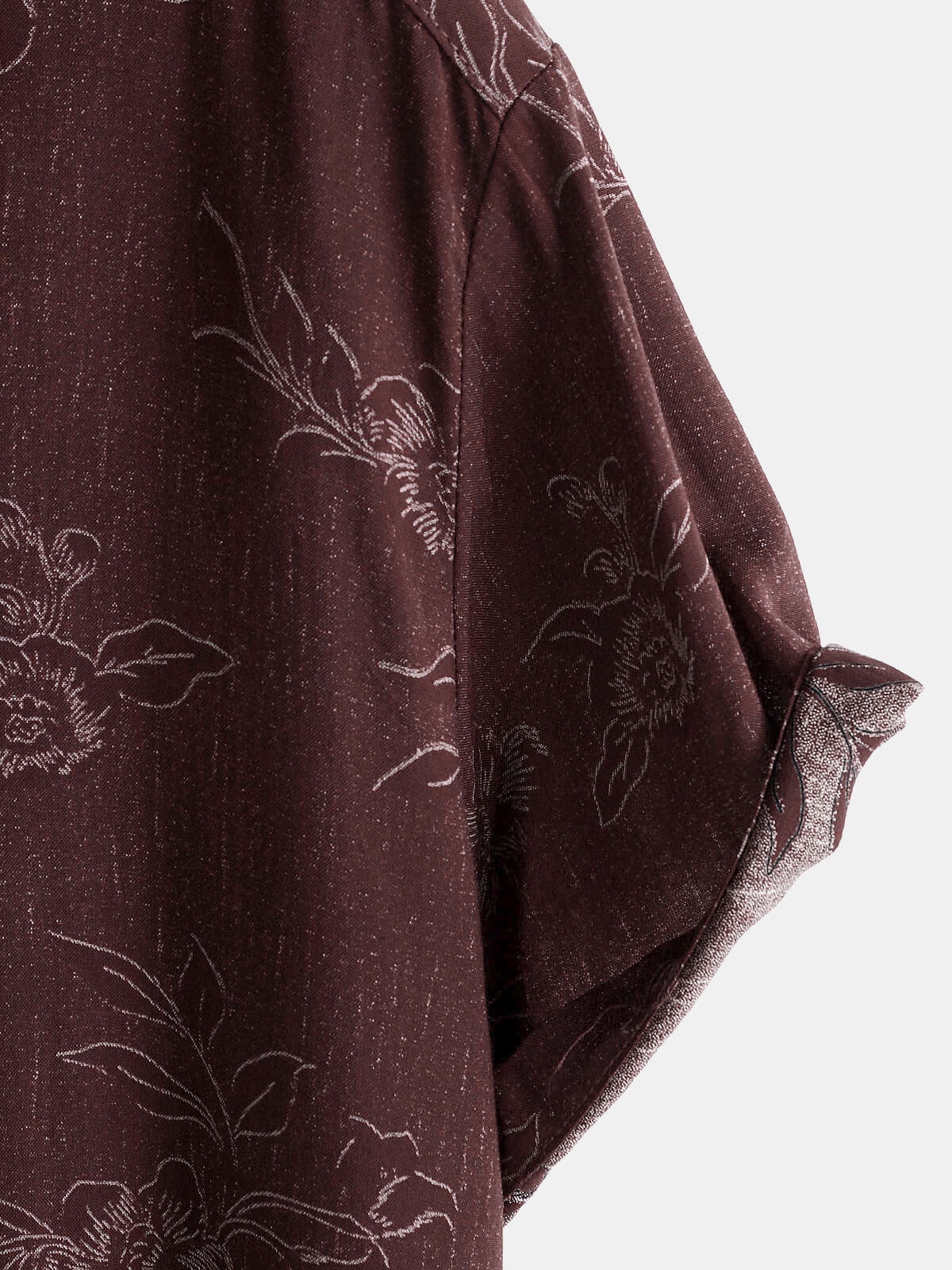 Camicia a maniche corte con stampa floreale da uomo