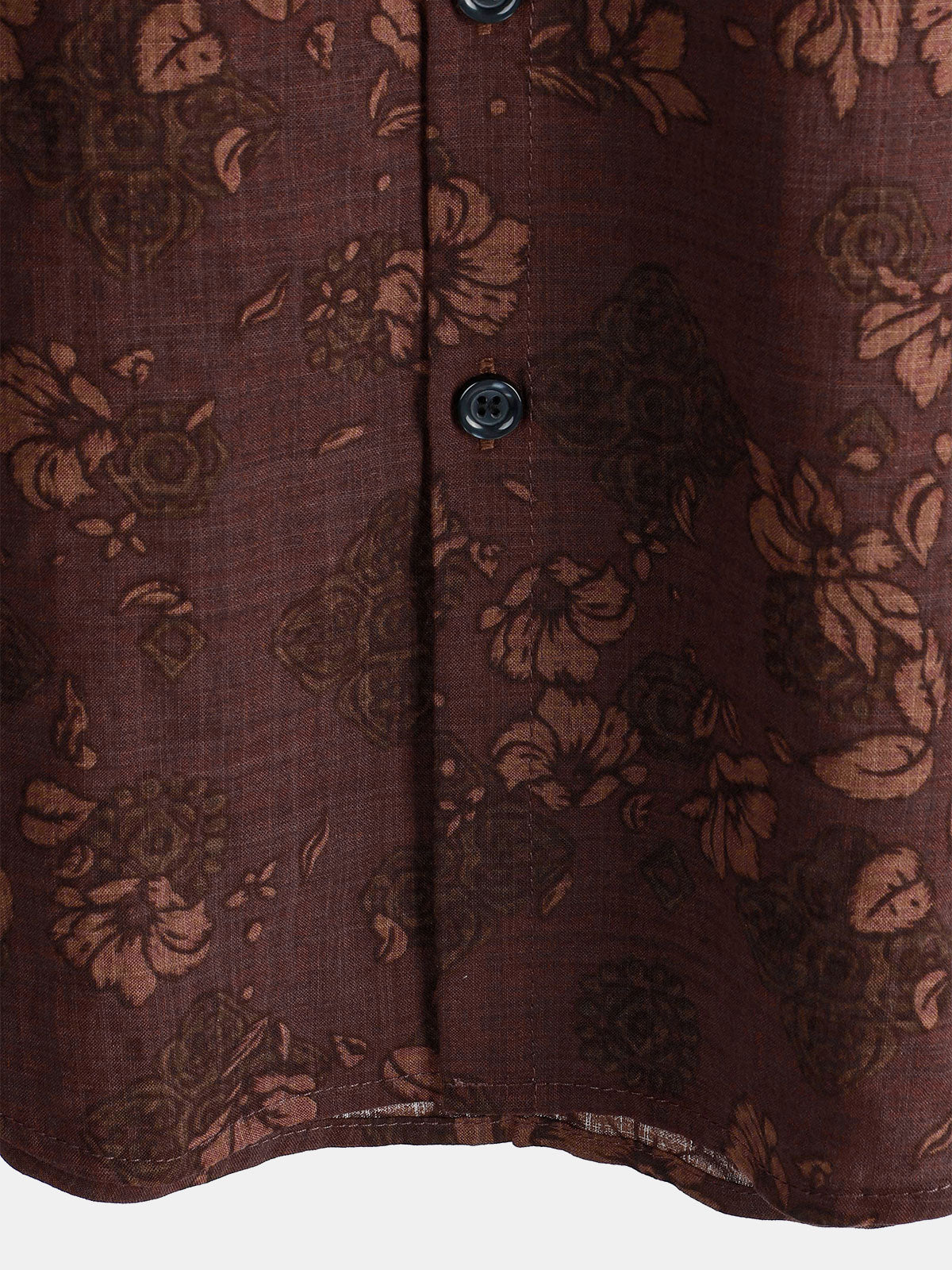 Camicia casual da uomo a maniche corte con stampa floreale