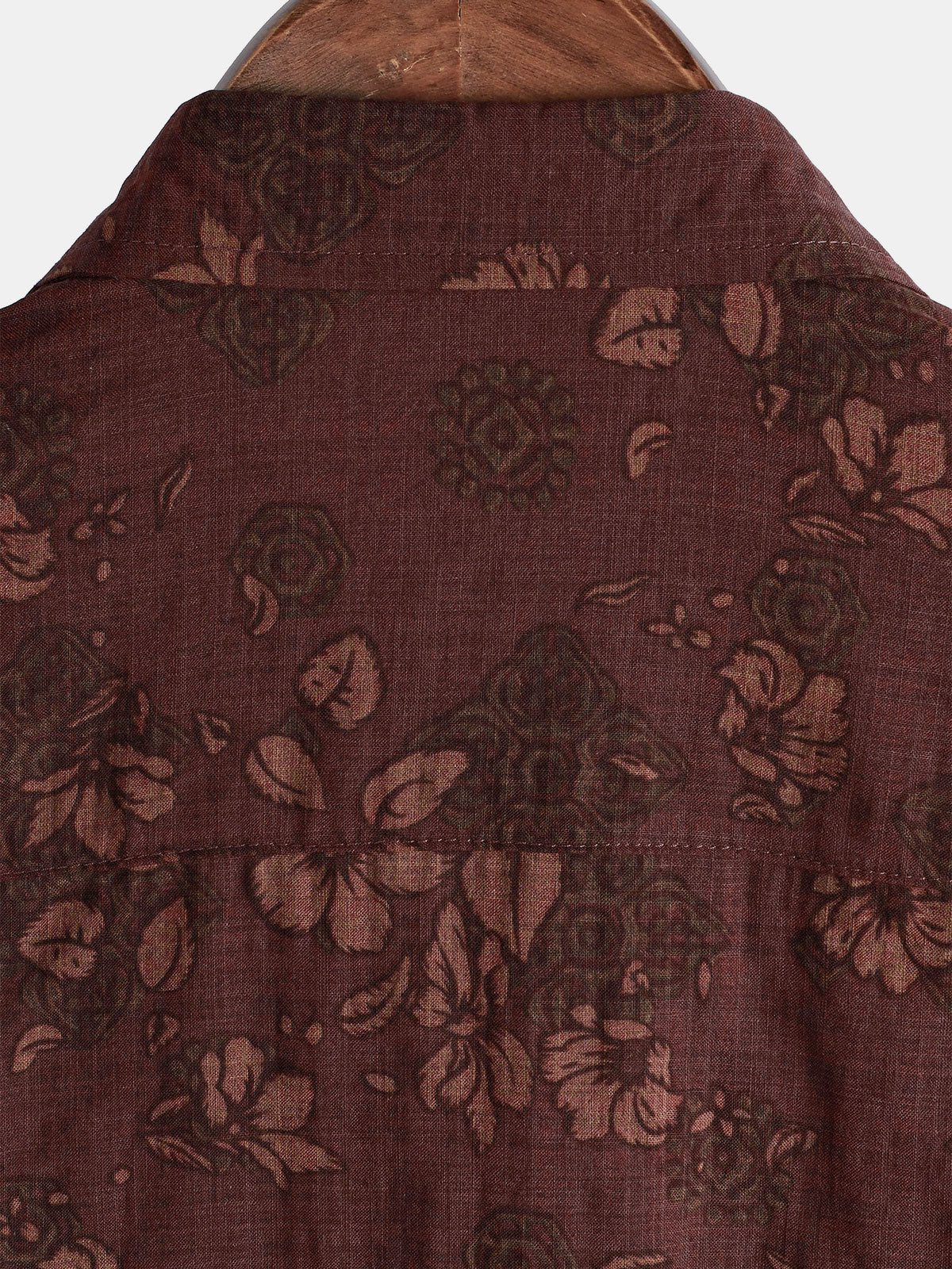 Camicia casual da uomo a maniche corte con stampa floreale