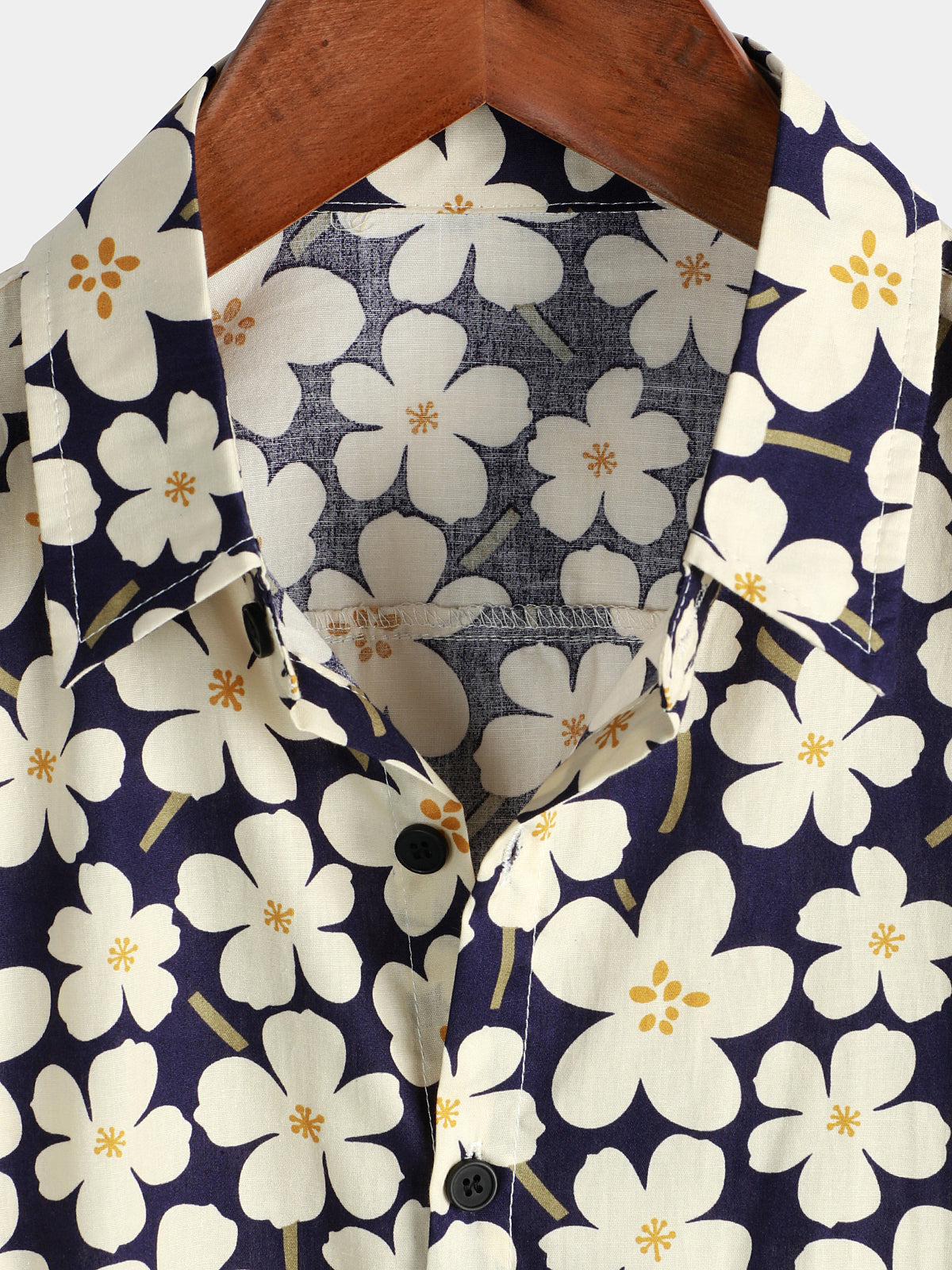 Camicia corta da uomo con stampa floreale per le vacanze