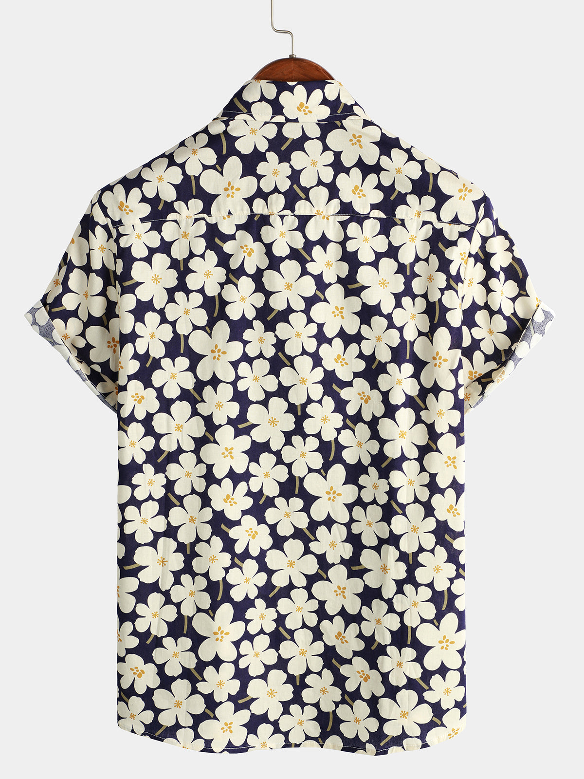 Camicia corta da uomo con stampa floreale per le vacanze