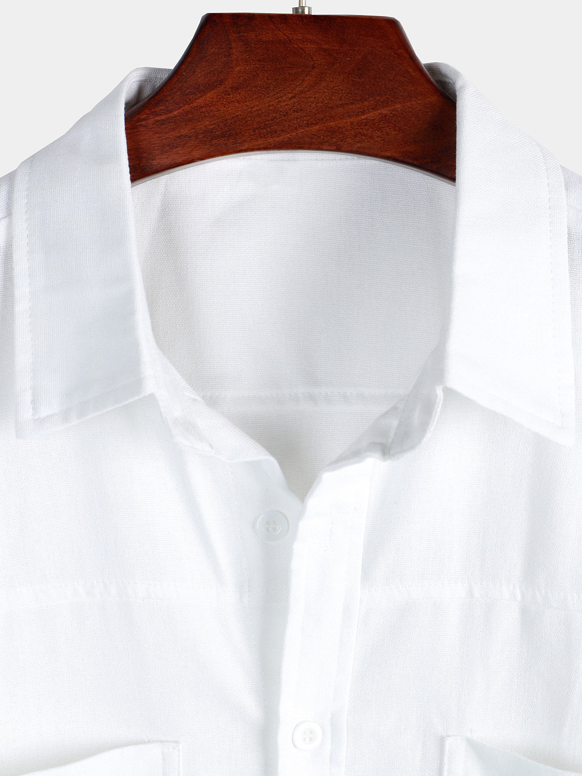 Camicia corta da uomo in cotone e lino