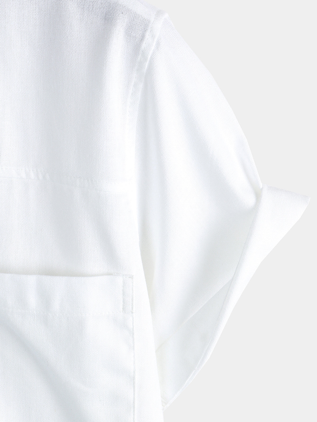 Camicia corta da uomo in cotone e lino