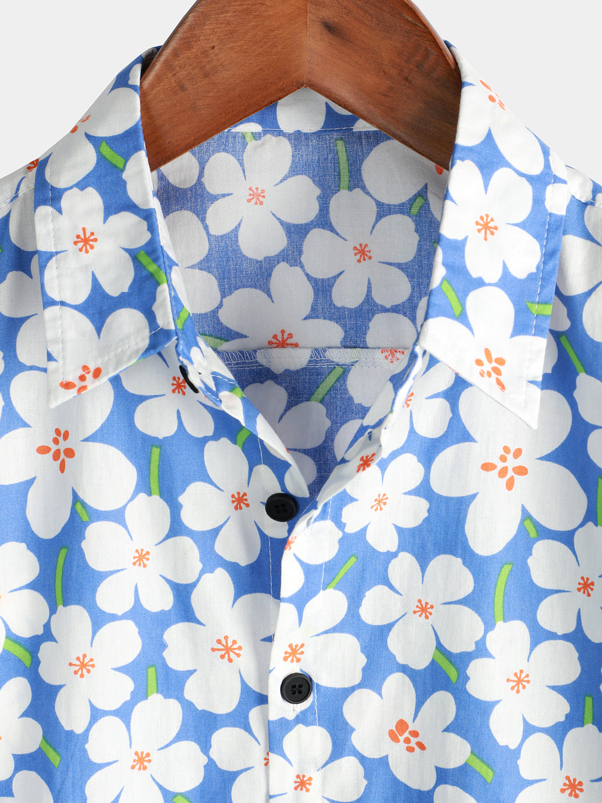 Camicia uomo estiva a maniche corte con stampa floreale