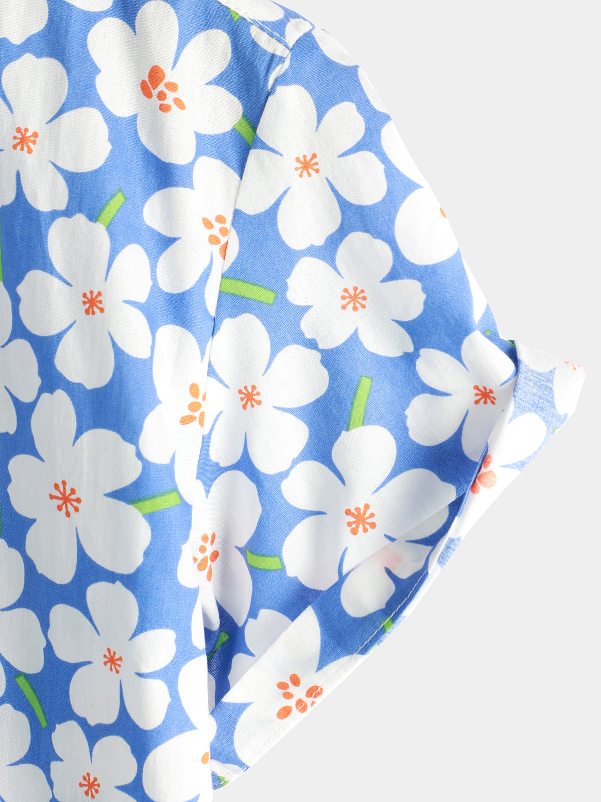 Camicia uomo estiva a maniche corte con stampa floreale