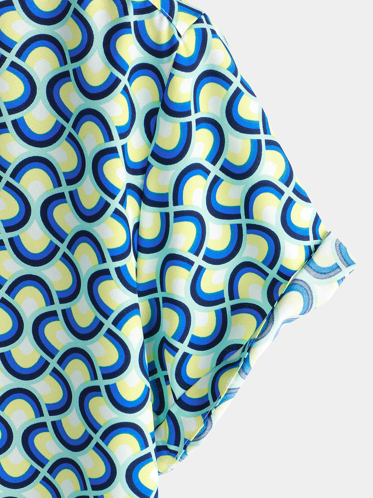 Camicia casual da uomo con motivo geometrico per le feste