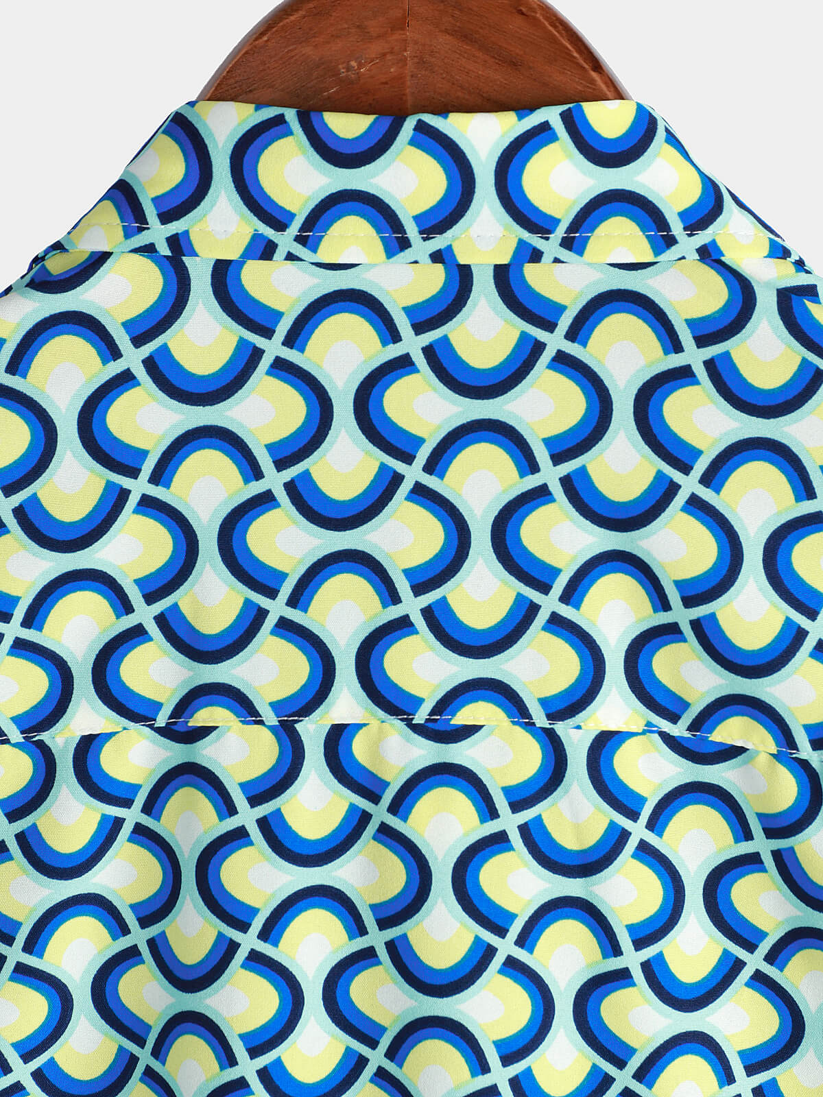 Camicia casual da uomo con motivo geometrico per le feste