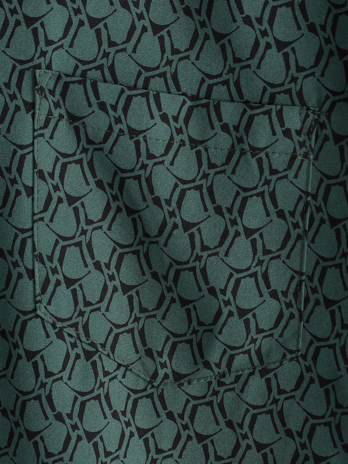 Camicia verde a maniche corte casual da uomo per le feste