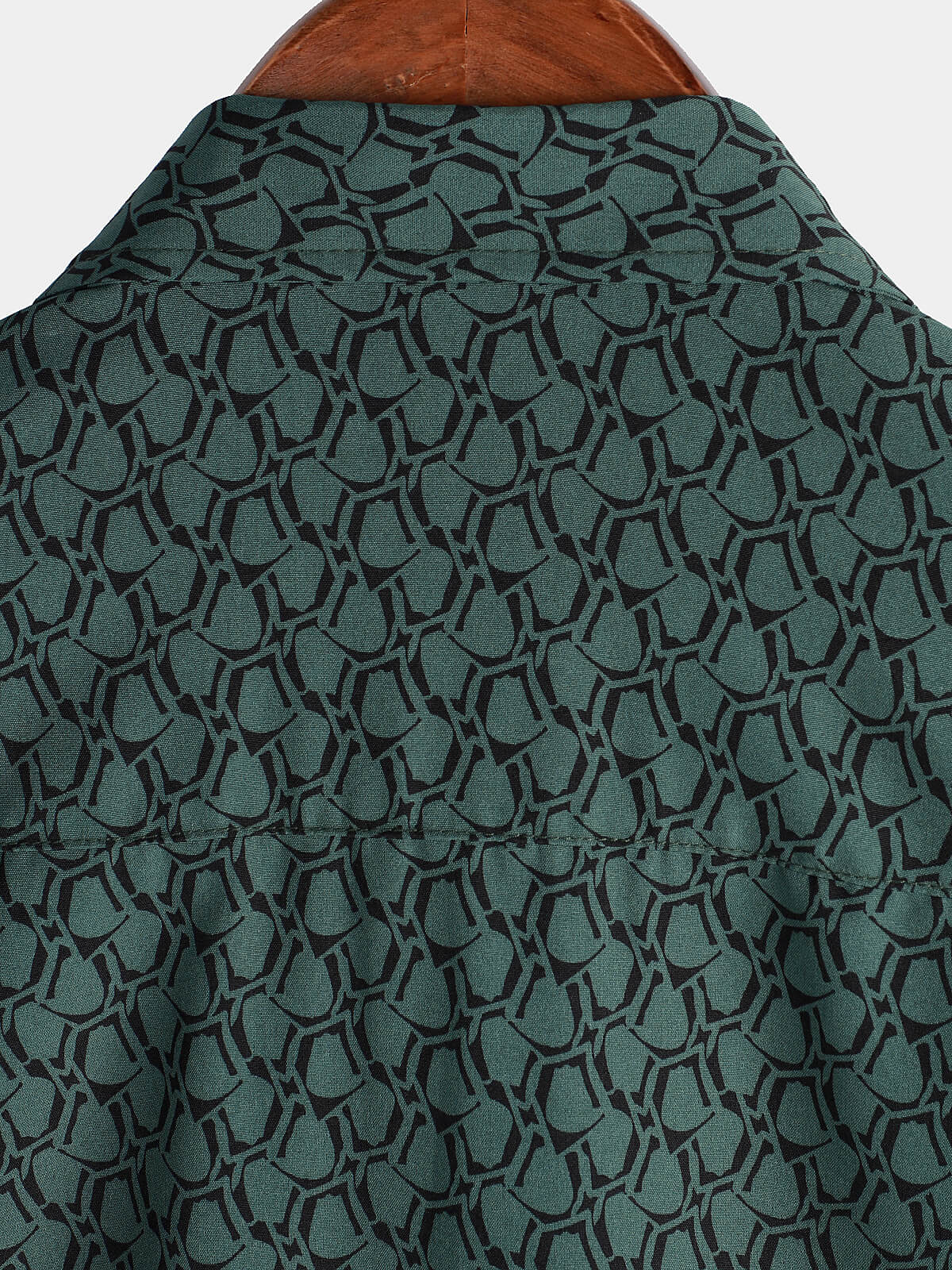 Camicia verde a maniche corte casual da uomo per le feste
