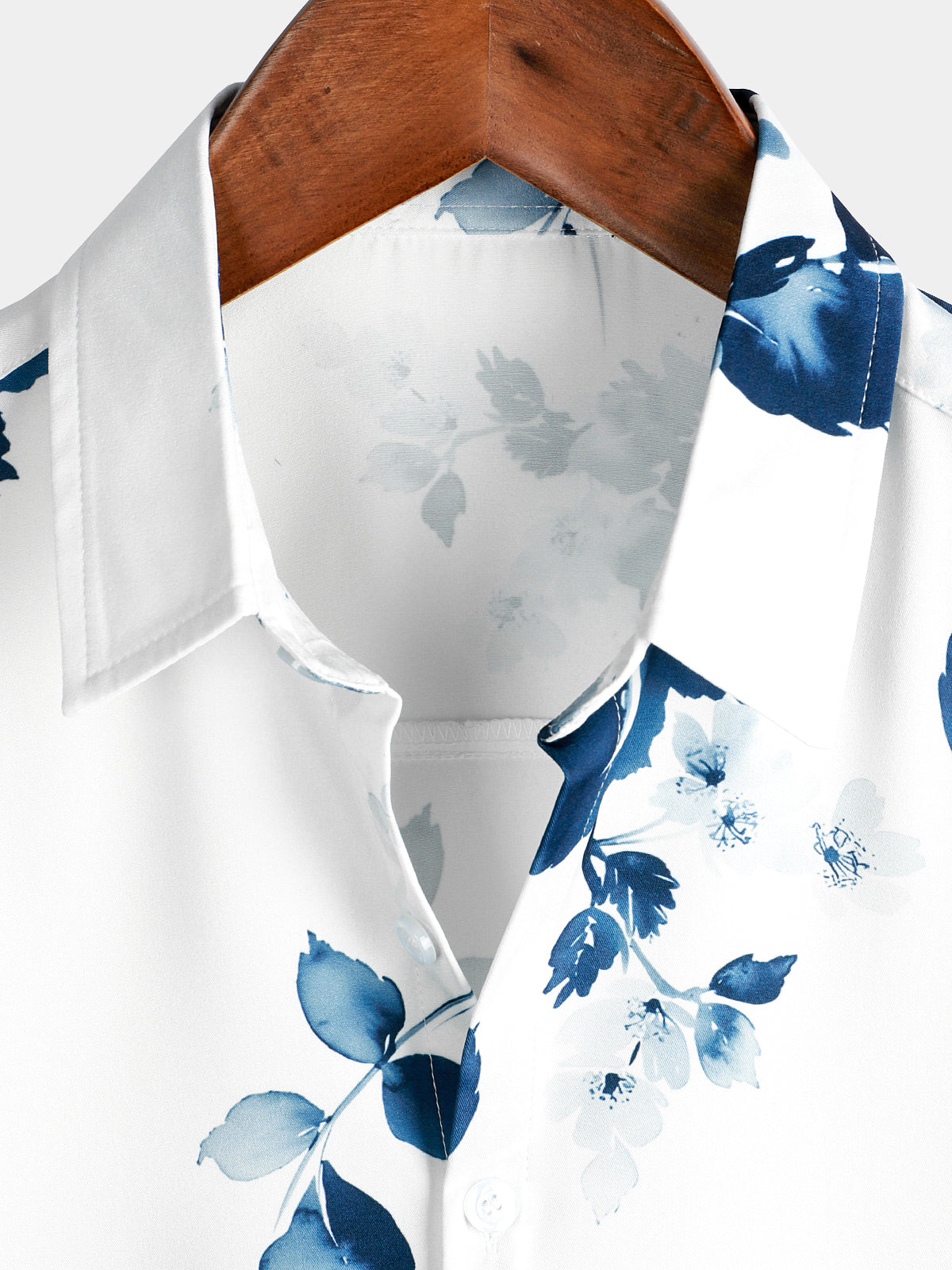 Camicia casual a maniche corte floreale per uomo