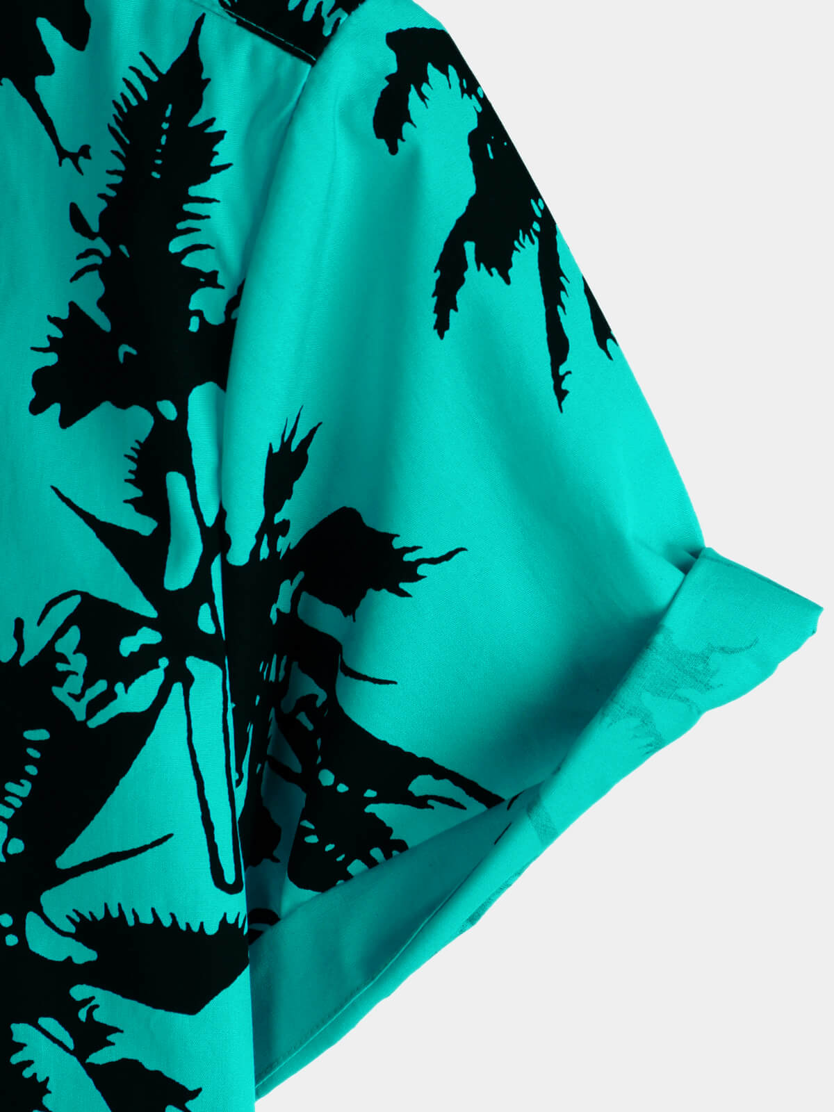 Camicia hawaiana estiva da spiaggia con stampa di palme da uomo a maniche corte