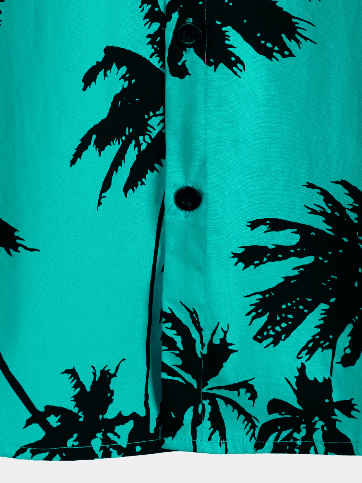 Camicia hawaiana estiva da spiaggia con stampa di palme da uomo a maniche corte
