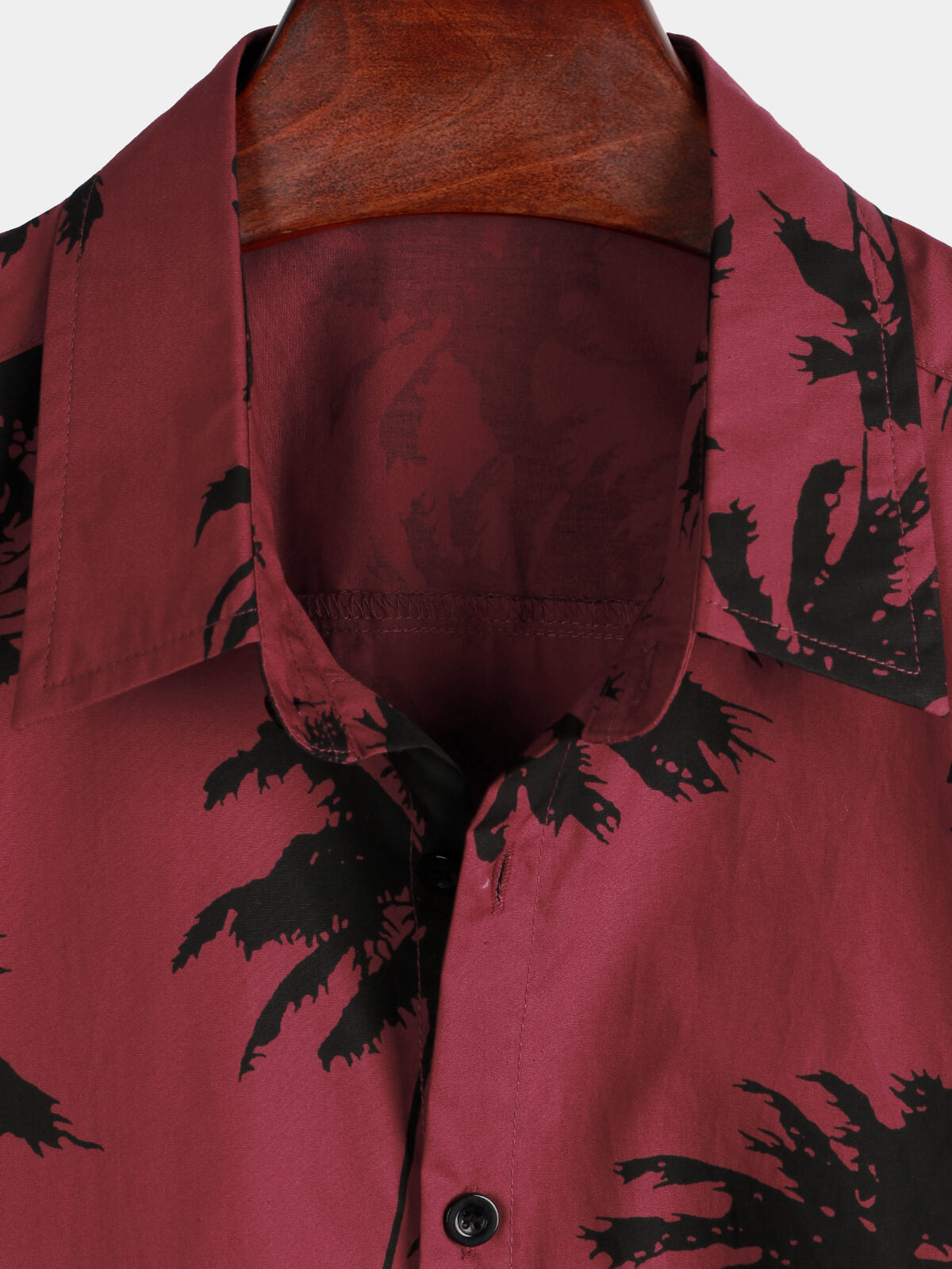 Camicia da uomo in cotone con stampa di palme