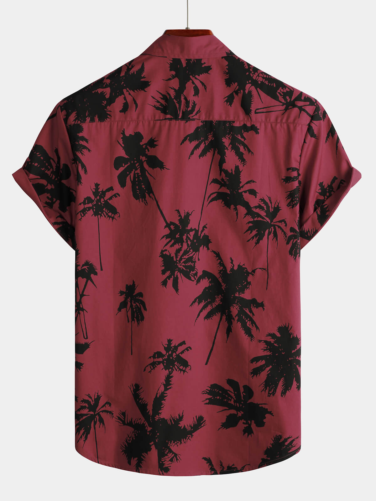 Camicia da uomo in cotone con stampa di palme