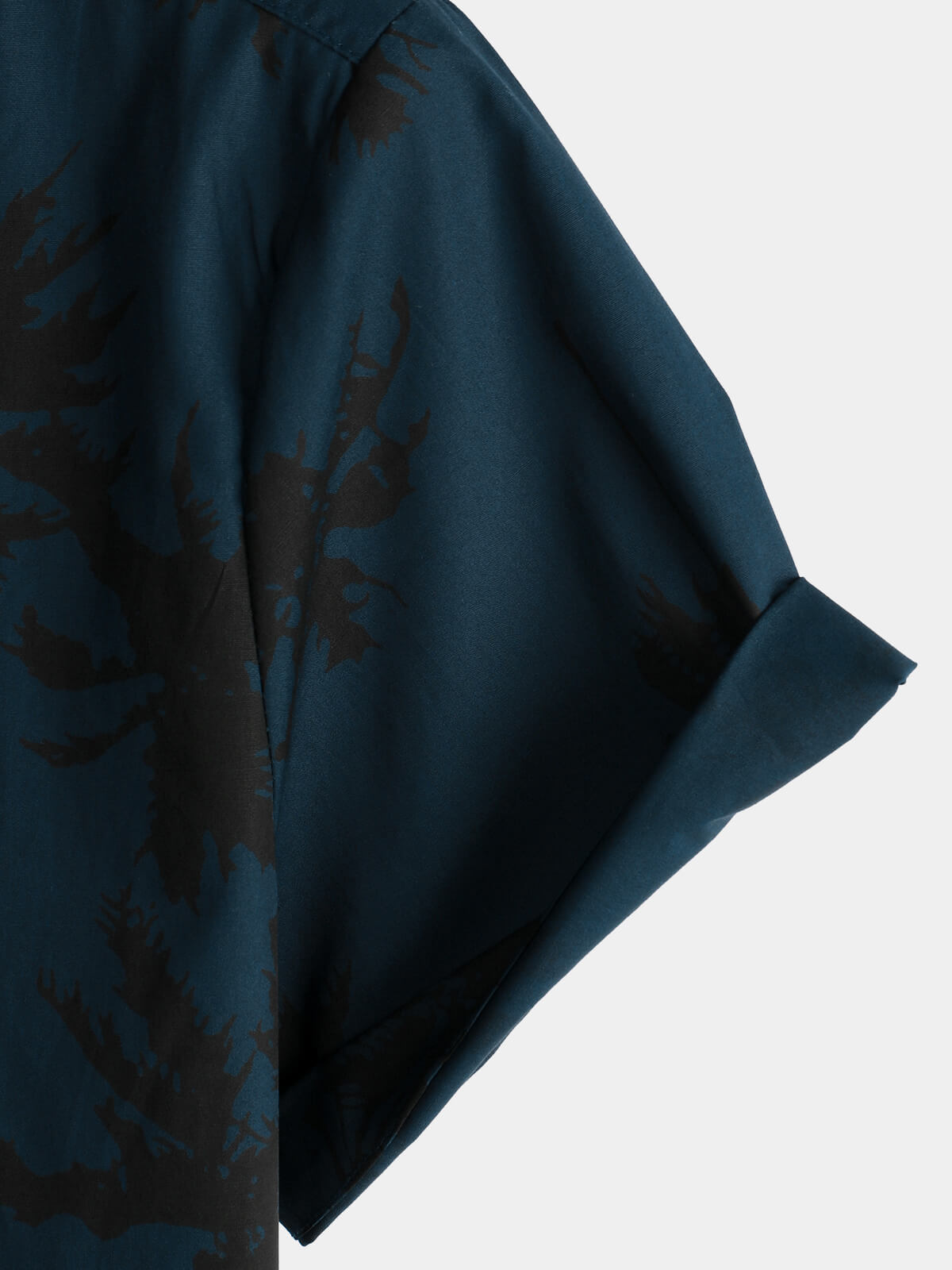 Camicia da uomo in cotone con stampa di palme