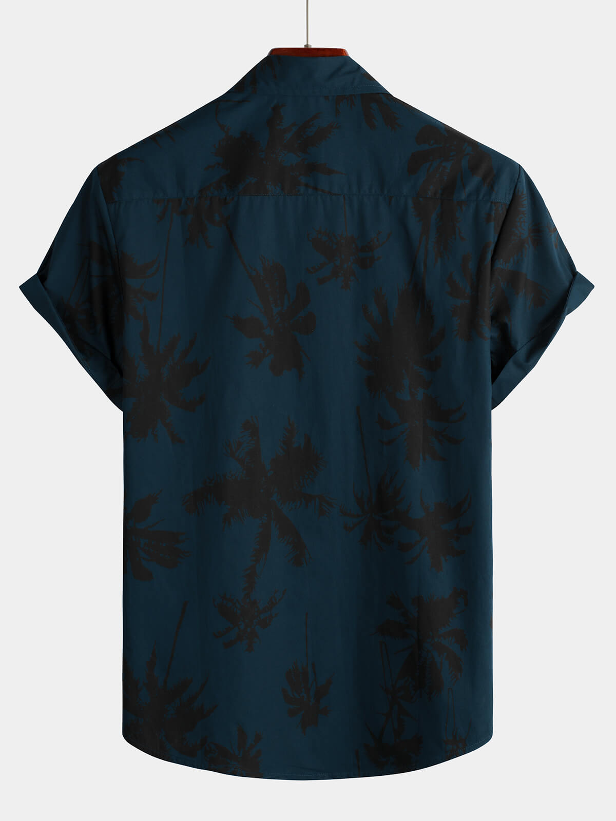 Camicia da uomo in cotone con stampa di palme