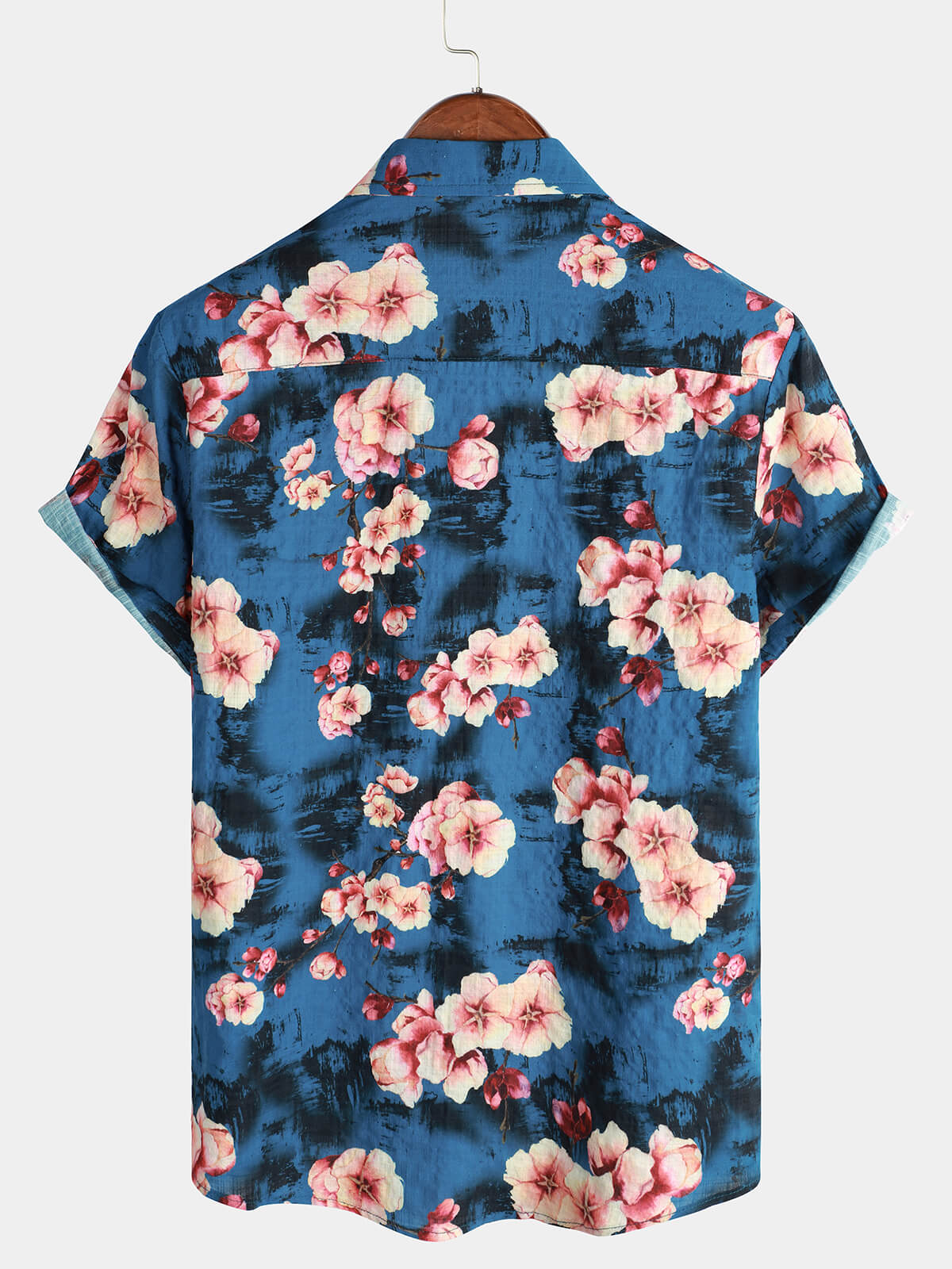 Camicia hawaiana estiva floreale da uomo