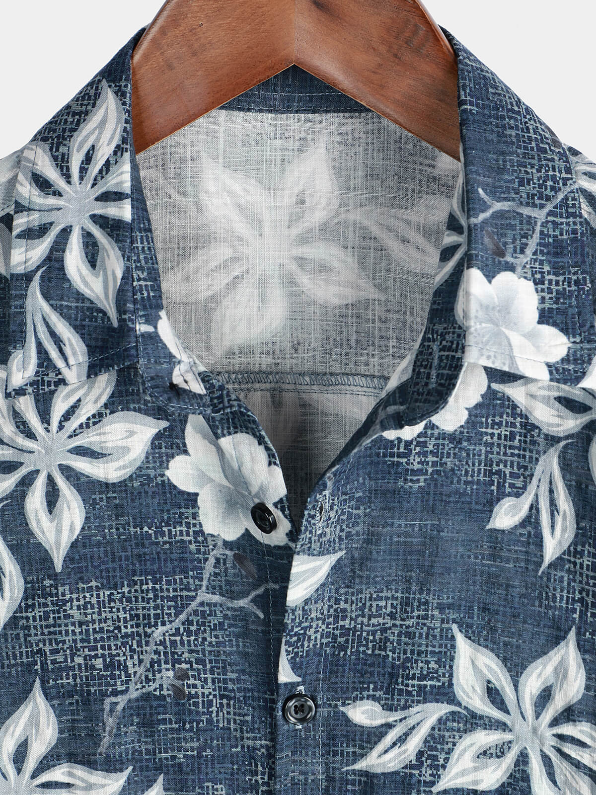 Camicia da spiaggia estiva a maniche corte con motivo floreale hawaiano da uomo