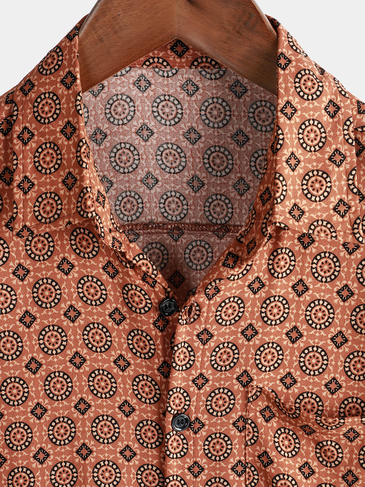 Camicia a maniche corte da spiaggia estiva vintage da uomo