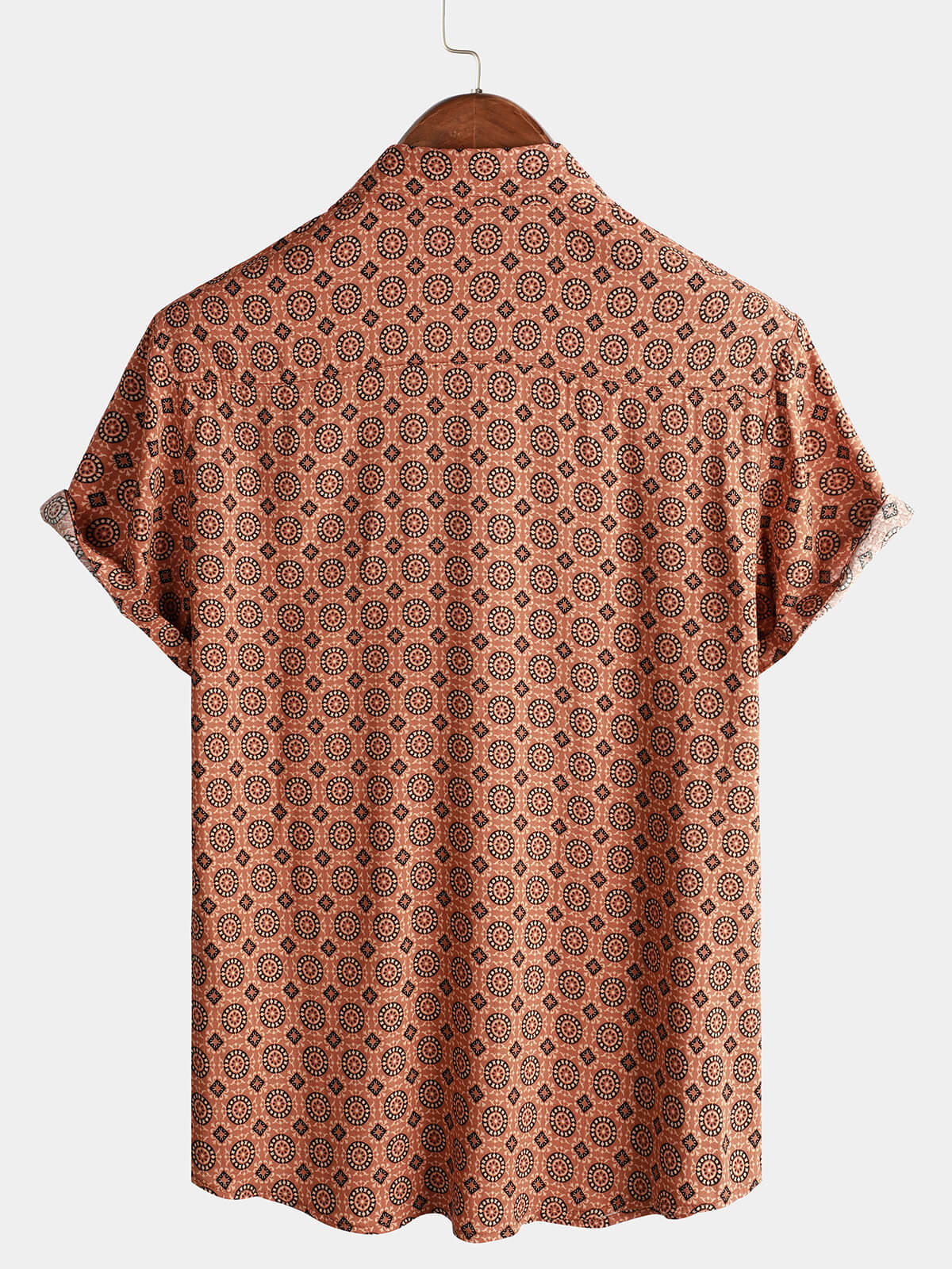 Camicia a maniche corte da spiaggia estiva vintage da uomo