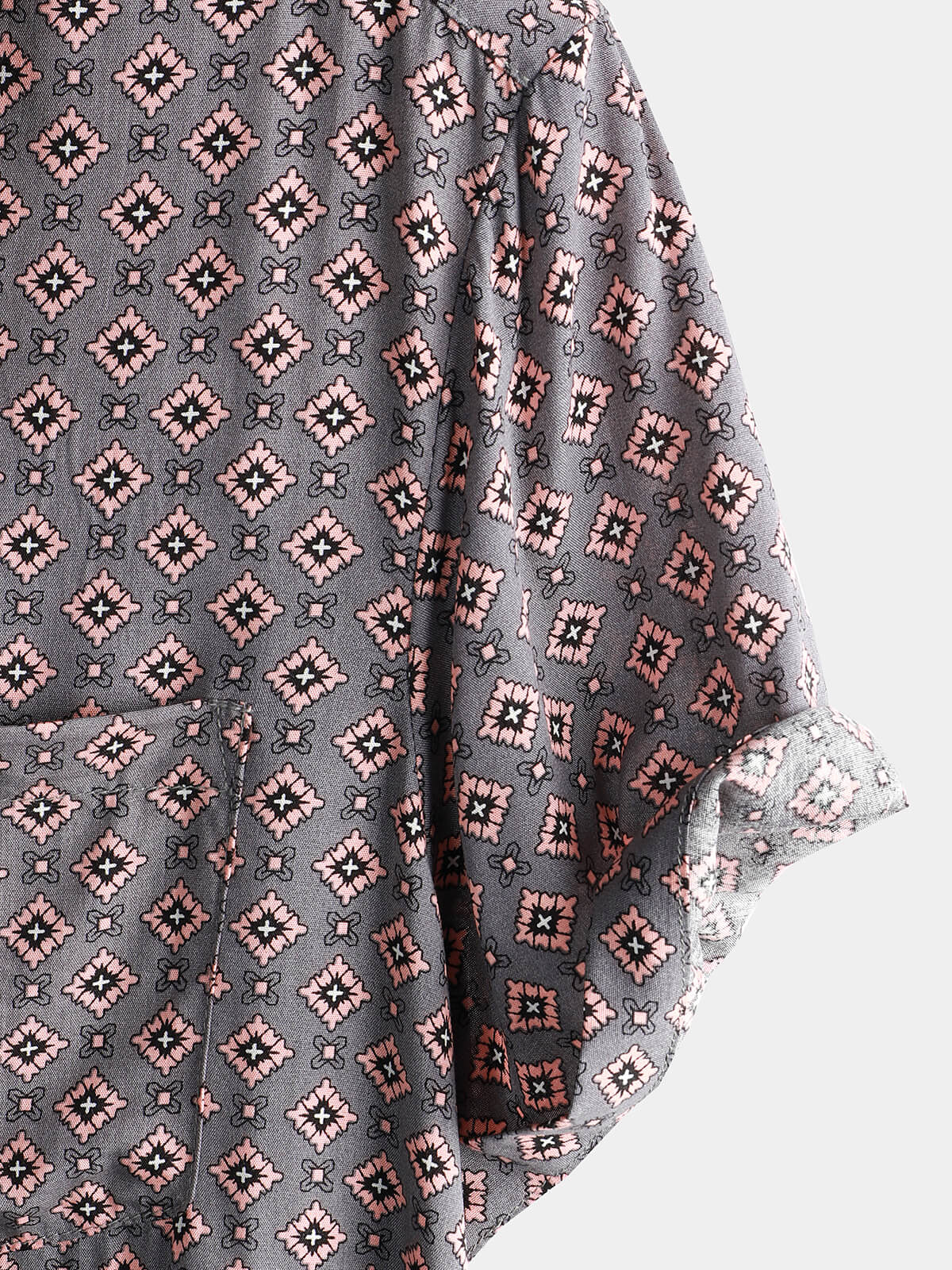 Camicia da spiaggia a maniche corte con bottoni da uomo