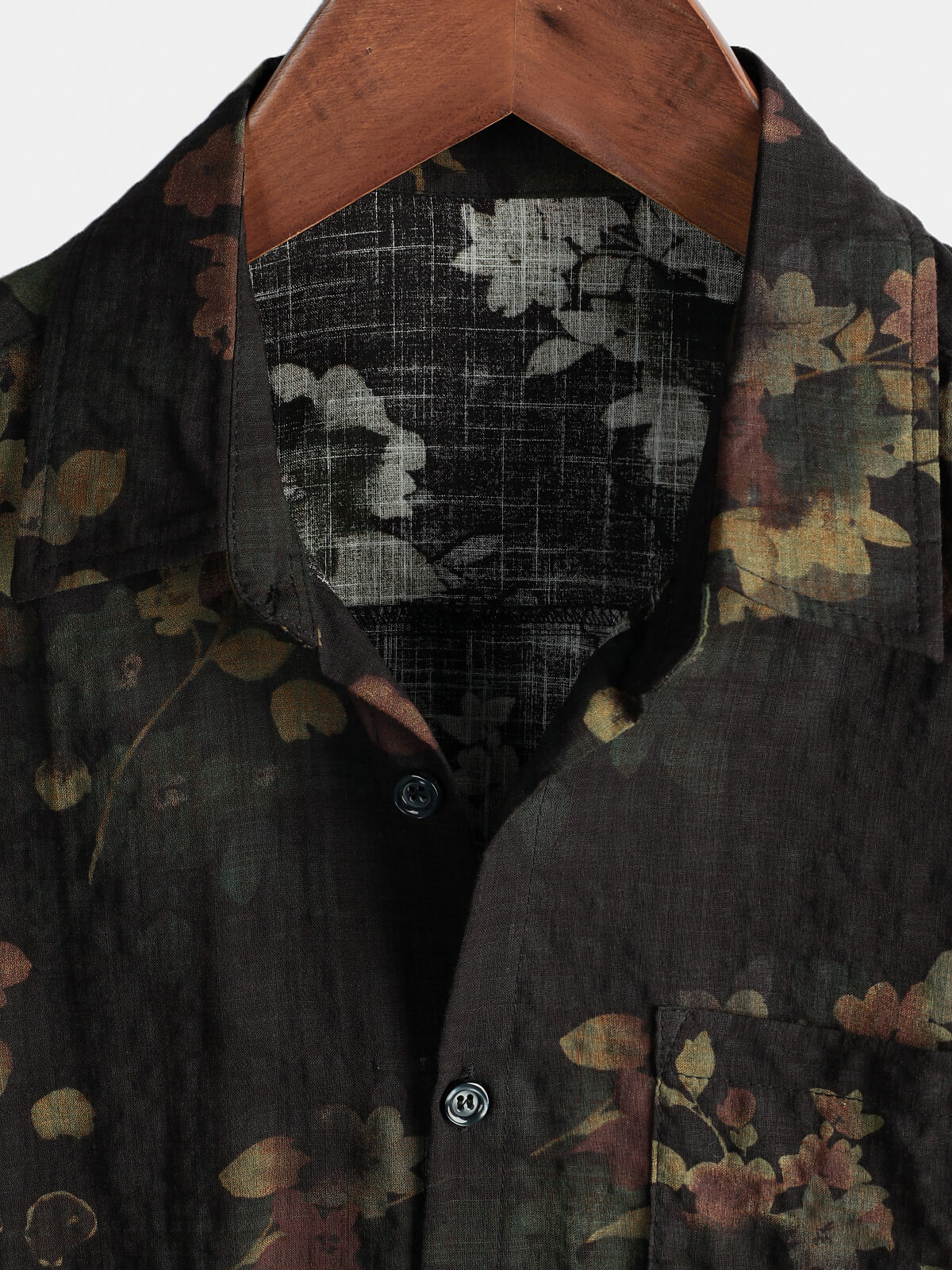 Camicia da spiaggia casual in cotone a maniche corte da uomo