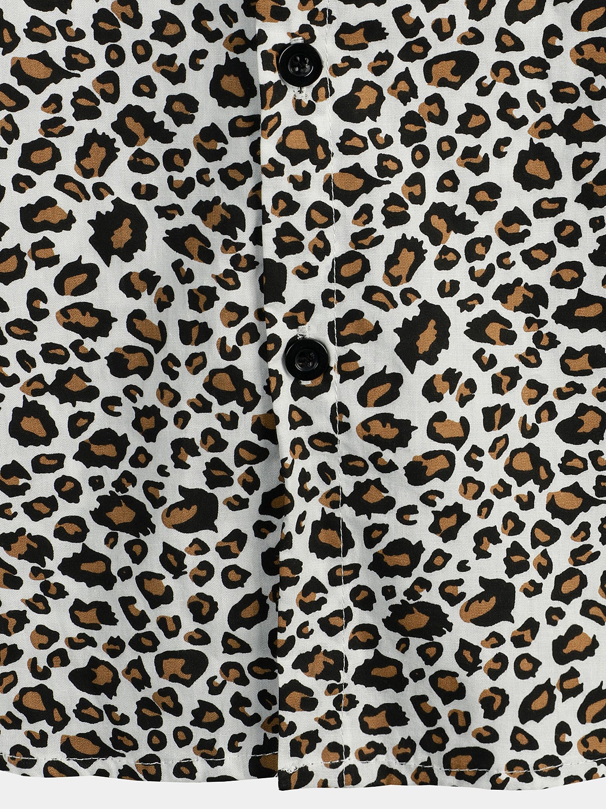 Camicia corta da uomo con stampa leopardata rock