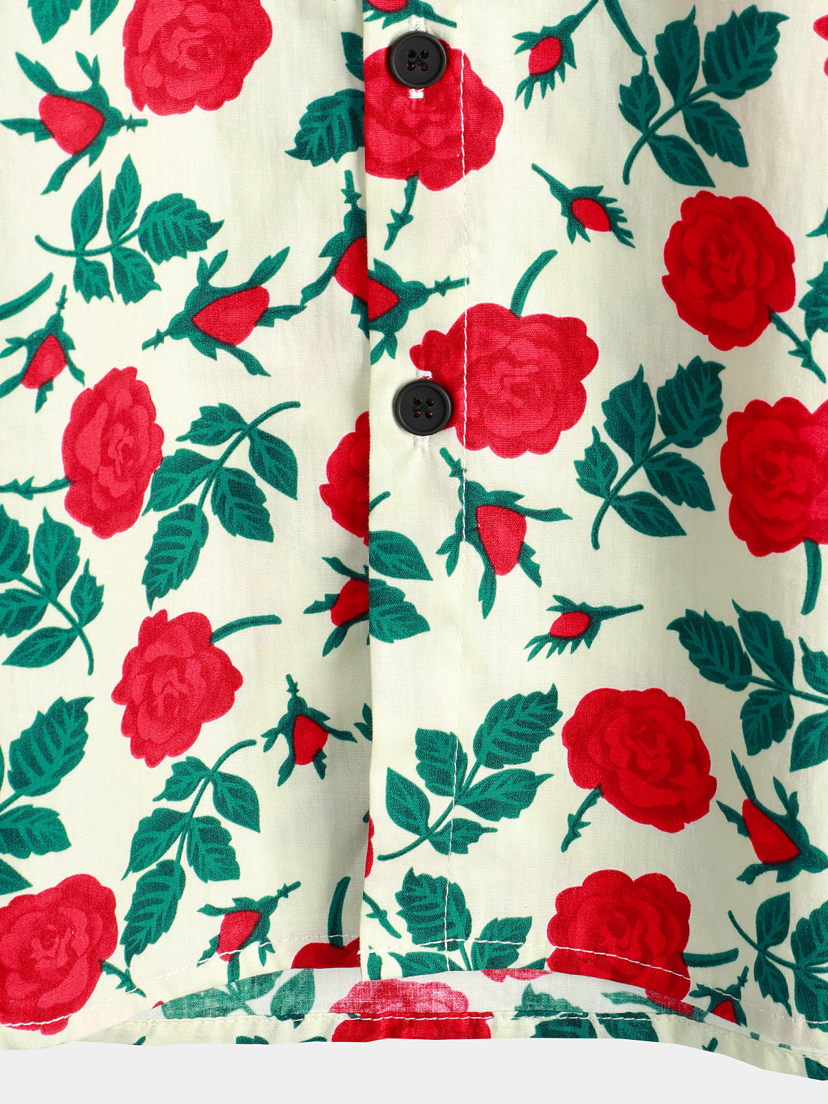 Camicia uomo estiva in cotone con stampa rose