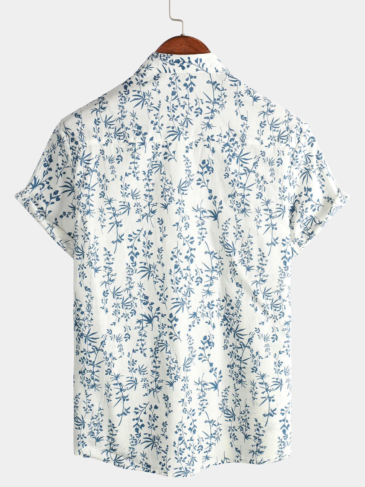 Camicia corta da uomo con stampa floreale per le vacanze