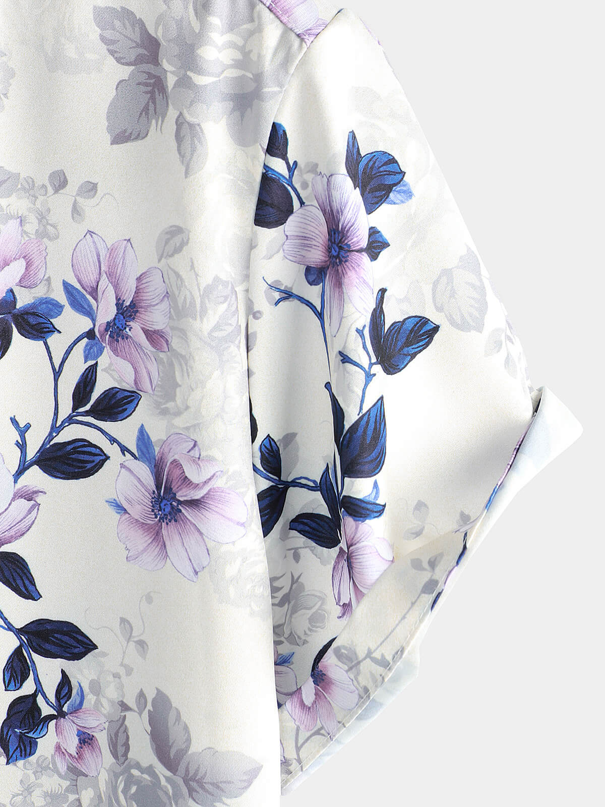 Camicia estiva da uomo a maniche corte con stampa floreale