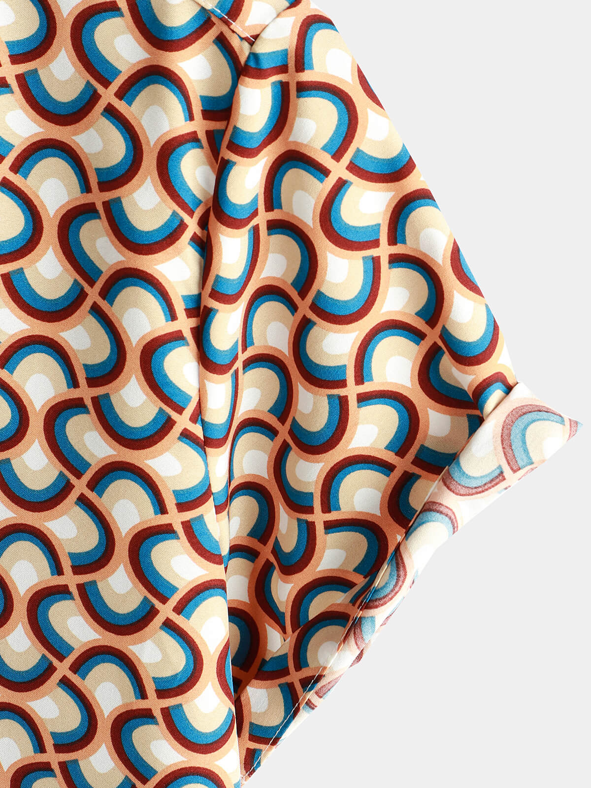Camicia da uomo con cerchio geometrico retrò