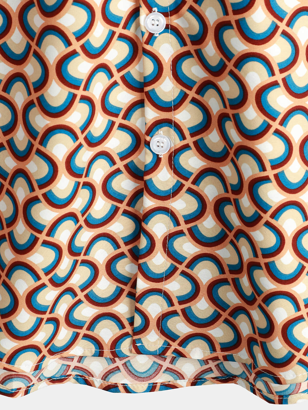 Camicia da uomo con cerchio geometrico retrò